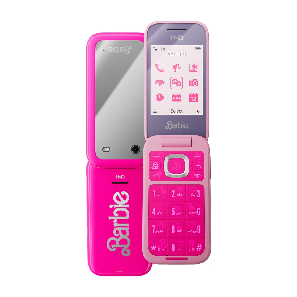 HMD Barbie Phone on a white background
